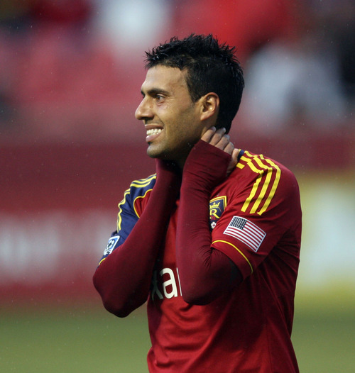 Steve Griffin | The Salt Lake Tribune


Real's Javier Morales can only smile after missing a chance at a goal during the Real Salt Lake versus Atlanta soccer game at Rio Tinto Stadium in Sandy, Utah Tuesday May 28, 2013.