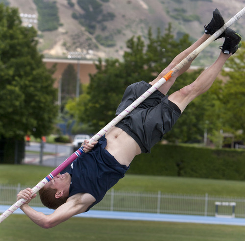 Steve Griffin | The Salt Lake Tribune


BYU pole vaulter Victor Weirich does warm-up exercises prior to vaulting at the Clarence F. Robison Track and Field Complex, at BYU in Provo, Utah Thursday May 30, 2013. Weirich has qualified for next week's NCAA track and field championships and is a national contender.