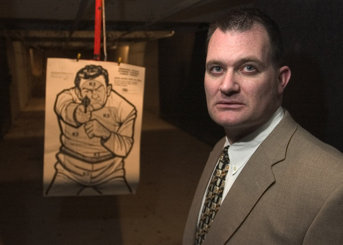 Rick Egan | Tribune file photo
W. Clark Aposhian, seen in this 2005 photo, has been charged with four misdemeanors, including domestic violence. Aposhian has taught concealed-carry classes for legislators, public officials and the governor and hundreds of other Utahns, but a conviction could cost him his right to own guns.
