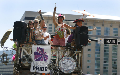 Scott Sommerdorf   |  The Salt Lake Tribune
The Utah Pride Festival's Gay Pride Parade through the streets of downtown Salt Lake City, Sunday, June 2, 2013.