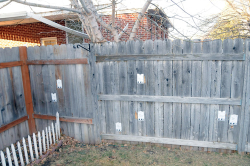 Investigation photos

Tags mark bullet holes in the fence outside Matthew David Stewart's house in Ogden following a shoot out with police on January 4, 2012.