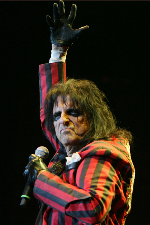 Steve Griffin | The Salt Lake Tribune


Alice Cooper performs during the Masters of Madness Tour featuring at the Usana Amphitheater  in West Valley City, Utah Tuesday June 4, 2013.
