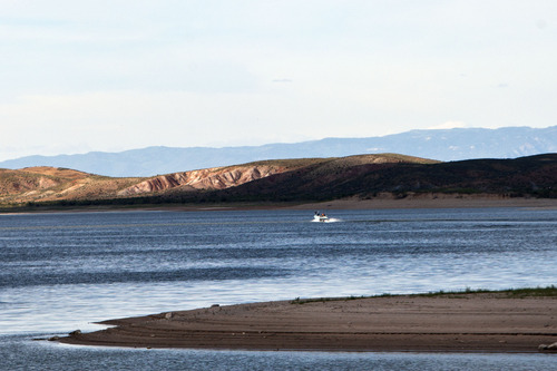 Chris Detrick  |  The Salt Lake Tribune
Boather on the Gunnison Reservoir Thursday June 6, 2013.