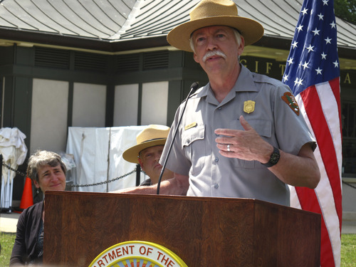Isobel Markham | The Salt Lake Tribune
National Parks Superintendent Jonathan Jarvis on Wednesday announced a new initiative to introduce more healthier food options at parks nationwide, aimed at giving visitors a nutritious menu during their outdoor experience.