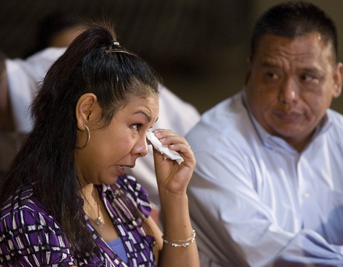 Paul Fraughton | Tribune file photo
University of Utah student Silvia Salguero wipes away tears as she talks about her personal experience and debate over the Dream Act in this file photo from last year.