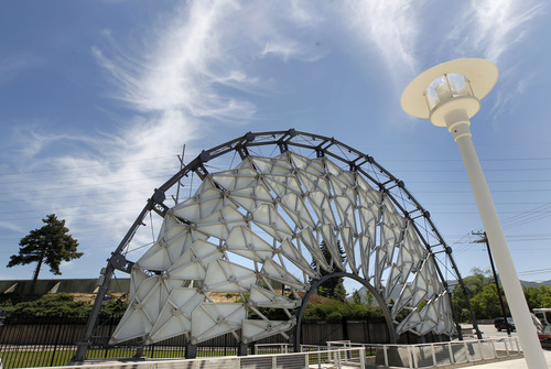 Al Hartmann  |  The Salt Lake Tribune
The Hoberman Arch, which was used for the 2002 Olympic Medal Plaza stage now sits at the Olympic Cauldron Park at the southeast corner of Rice-Eccles Stadium.