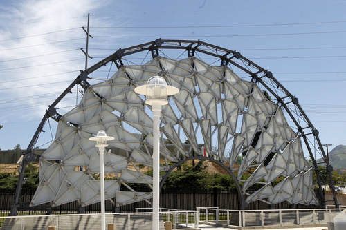 Al Hartmann  |  The Salt Lake Tribune
The Hoberman Arch, which was used for the 2002 Olympic Medal Plaza stage now sits at the Olympic Cauldron Park at the southeast corner of Rice-Eccles Stadium.