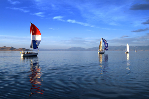 Rick Egan  |  The Salt Lake Tribune 
Sailing on the Great Salt Lake, Wednesday, August 22, 2012.