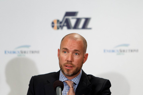 Trent Nelson  |  The Salt Lake Tribune
Steve Miller, chief operating officer of Miller Sports Properties, speaks as the Utah Jazz announce a series of improvements to EnergySolutions Arena Monday June 17, 2013 in Salt Lake City.