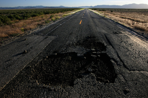 Rick Egan  | The Salt Lake Tribune 

The Pony Express Road in Tooele County (between SR73 west of Fairfield, and SR36 near Faust.). Monday, June 17, 2013.