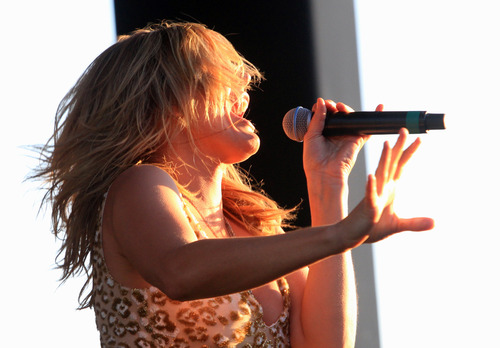 Rick Egan  | The Salt Lake Tribune 

Grace Potter and the Nocturnals perform at Red Buttle Garden,  Sunday, June 16, 2013.