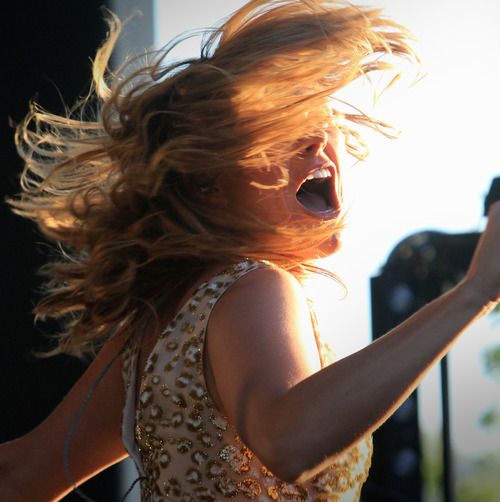 Rick Egan  | The Salt Lake Tribune 

Grace Potter and the Nocturnals perform at Red Buttle Garden,  Sunday, June 16, 2013.