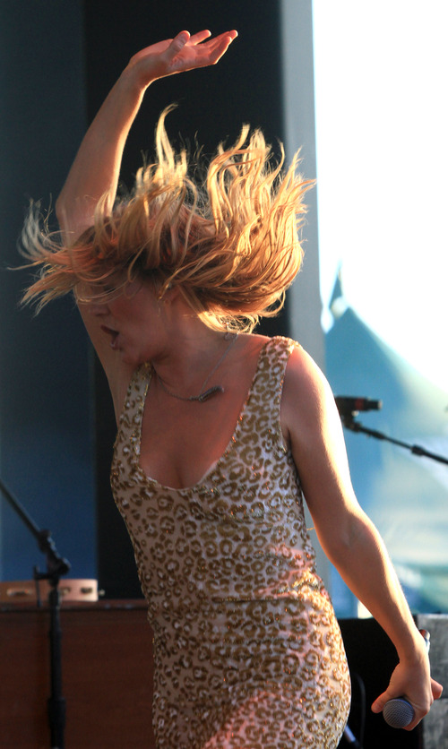 Rick Egan  | The Salt Lake Tribune 

Grace Potter and the Nocturnals perform at Red Buttle Garden,  Sunday, June 16, 2013.