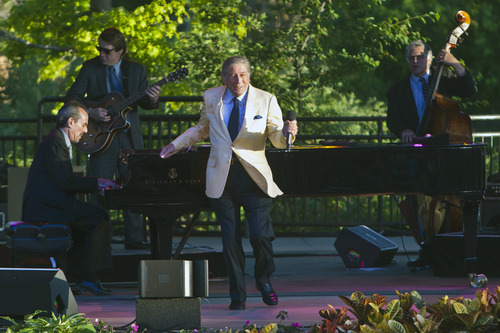 Chris Detrick  |  The Salt Lake Tribune
Tony Bennett performs at Red Butte Garden Amphitheatre Thursday June 20, 2013.