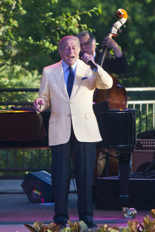 Chris Detrick  |  The Salt Lake Tribune
Tony Bennett performs at Red Butte Garden Amphitheatre Thursday June 20, 2013.