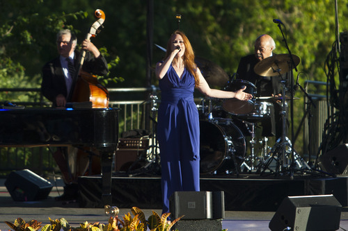 Chris Detrick  |  The Salt Lake Tribune
Antonia Bennett performs at Red Butte Garden Amphitheatre Thursday June 20, 2013.