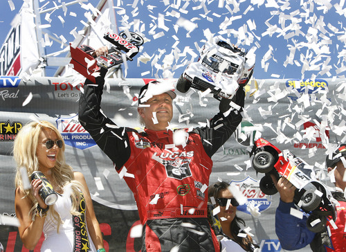 Scott Sommerdorf   |  The Salt Lake Tribune
Carl Renezeder won his ninth Pro 4 race in a row with a win in today's Pro 4 race at Miller Motorsports Park, Saturday, June 22, 2013.