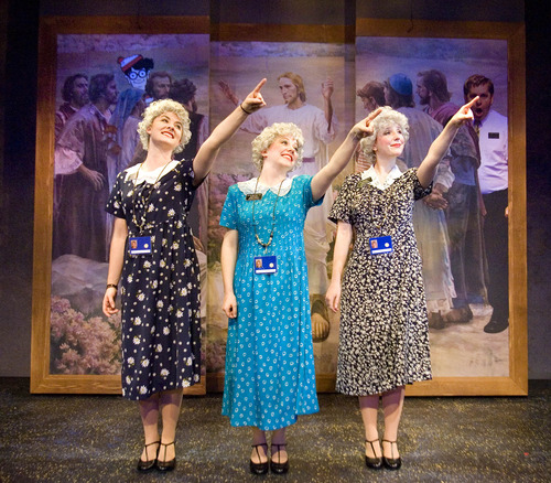 Paul Fraughton  |  The Salt Lake Tribune
Performing in this year's rendition of Salt Lake Acting Company's  production of "Saturday's Voyeur," Emilie Starr, Genessa Bowen and Connor Norton. Tuesday, June 18, 2013