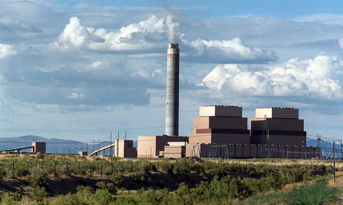 Tribune file photo
Coal fired IPP smokestack and unit in the desert just north of Delta.