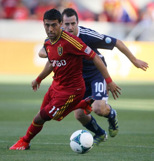 Steve Griffin | The Salt Lake Tribune


RSL's Javier Morales races ahead of Carolina's Claran O'Brien during the RSL versus Carolina Railhawks game in the U.S. Open Cup at Rio Tinto Stadium in Sandy, Utah Wednesday June 26, 2013.