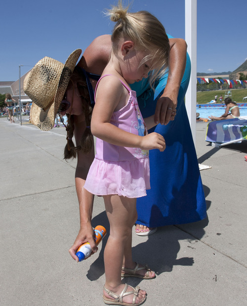 Steve Griffin | The Salt Lake Tribune


Haley Wall sprays sunscreen on her daughter, Elizabeth, 2, during an outing at the Salt Lake CIty Sports Complex in Salt Lake City, Utah Tuesday July 2, 2013.
