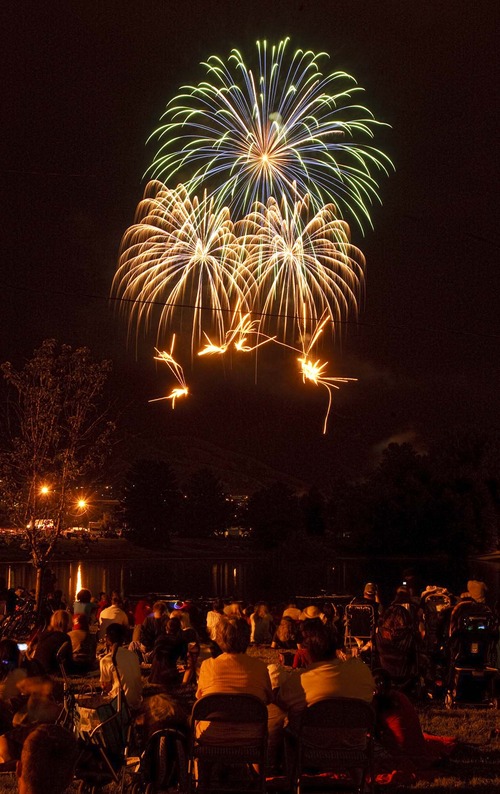 Trent Nelson  |  Tribune file photo
Sugar House will hold a 30-minute fireworks display Thursday, July 4 at Sugar House Park in Salt Lake City.