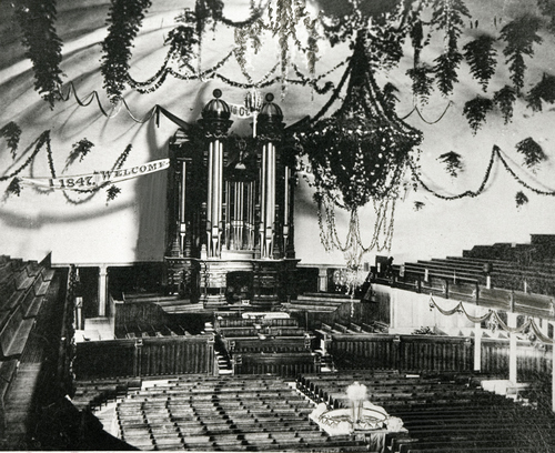 (Salt Lake Tribune archive)

Interior of the Salt Lake Tabernacle before the Jubilee celebration of 1897. Brigham Young wanted the Jubilee celebration, a year after Utah received statehood, to be the biggest since the World's Fair.
