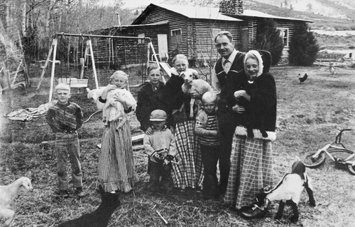 Tribune file photo

John Singer and his children outside the family's home in Marion, Utah.