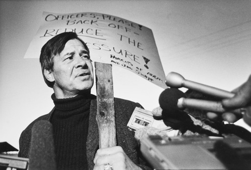 Tribune file photo by Lynn R. Johnson

Ramon Swapp, father of Addam and Jonathan Swapp, speaks with reporters at the staging area in Marion, Utah, during the January 1988 standoff.