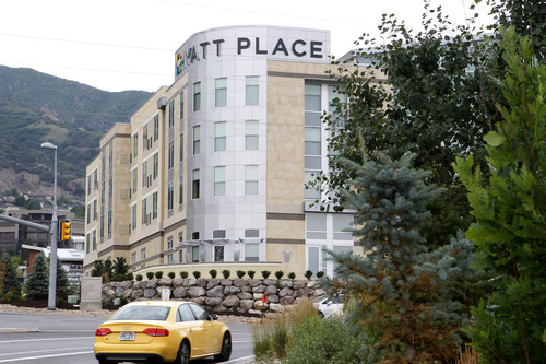 Al Hartmann  |  The Salt Lake Tribune
The new 124-room Hyatt Place Hotel at the mouth of Big Cottonwood Canyon.