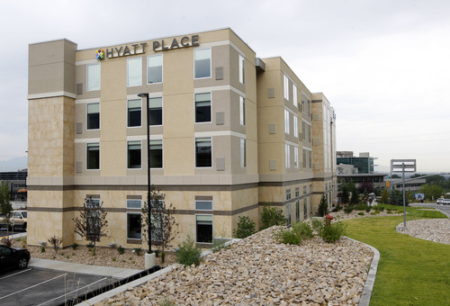 Al Hartmann  |  The Salt Lake Tribune
The new 124-room Hyatt Place Hotel at the mouth of Big Cottonwood Canyon.