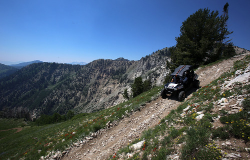 Francisco Kjolseth  |  The Salt Lake Tribune
Rugged terrain with stunning views in the area around upper Big Cottonwood Canyon are being discussed in a proposal that would transfer private property into the public domain.