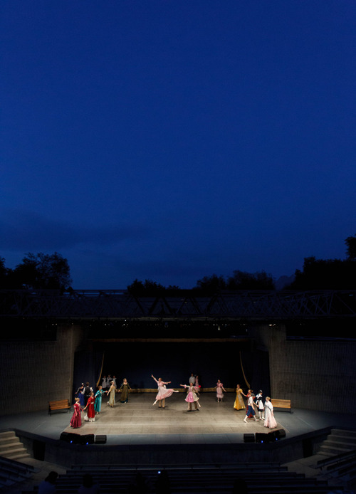 Trent Nelson  |  The Salt Lake Tribune
Dancers run a dress rehearsal for the Ballet Centre's 25th year performance of Ballet Under the Stars at Murray Park, Wednesday July 10, 2013.