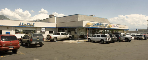 Paul Fraughton  |   Salt Lake Tribune
The  Gene Harvey Chevrolet in American Fork that was purchased by Ken Garff Automotive Group.                            
 Monday, July 15, 2013