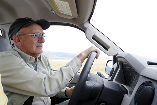 Al Hartmann  |  The Salt Lake Tribune
Retired school teacher Paul Dart has been with the U.S. Forest Service for 52 years now, his current assignment being the agency's eyes and ears in the Stansbury Mountains west of Grantsville.