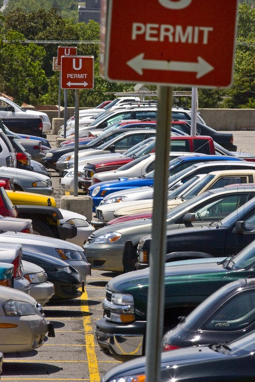 Paul Fraughton | Tribune file photo
The parking lot north of the Merrill Engineering Building on the University of Utah campus. The cost of parking permits at the university is going to be increased.