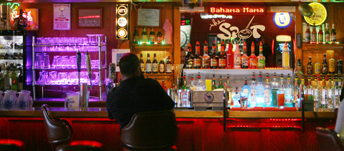 Steve Griffin | The Salt Lake Tribune

The back bar at The Spot in Salt Lake City Wednesday March 20, 2013.