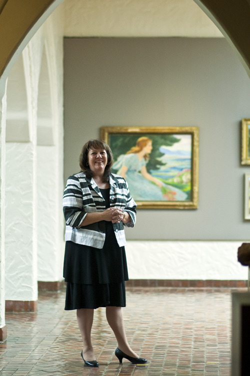 Chris Detrick  |  The Salt Lake Tribune
Museum Director Rita Wright poses for a portrait at the Springville Art Museum Tuesday July 9, 2013. Their new exhibit, 'Voices: People, Places and Ideas in Utah Art' will run from July 10, 2013 - June 1, 2016.