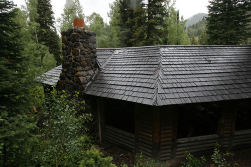 Francisco Kjolseth  |  The Salt Lake Tribune
The CCC shelter at the Spruces campground near the top of Big Cottonwood Canyon built by the Civilian Conservation Corps back in 1935 still stands today and is a popular gathering spot for weddings and special events.