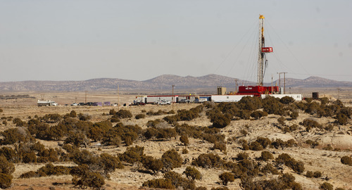 Trent Nelson  |  Tribune file photo
Equipment in the oil fields of the Uinta Basin shown in 2012. A new report says much more methane gas leaks from the basin's oil and gas operations than previously believed.