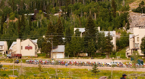 Trent Nelson  |  The Salt Lake Tribune
Riders at the start of the Tour of Utah at Brian Head Tuesday August 6, 2013.