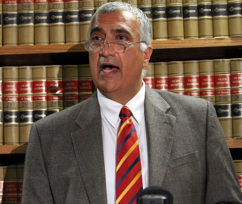 Rick Egan  | The Salt Lake Tribune 
Salt Lake County District Attorney Sim Gill talks about the findings of the investigation into the Danielle Willard fatal shooting, Thursday, August 8, 2013.