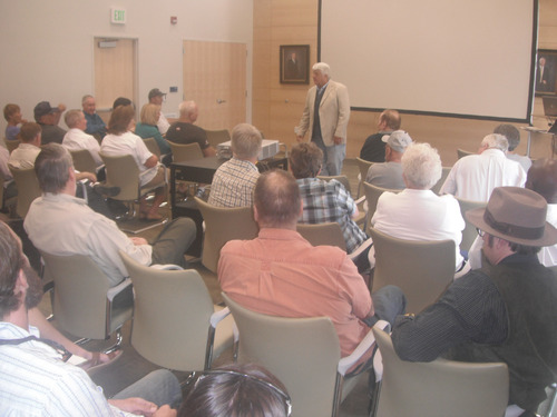 Lee Davidson | The Salt Lake Tribune
Rep. Rob Bishop, R-Utah, addresses a town hall meeting in Vernal on Saturday, Aug. 10, 2013.