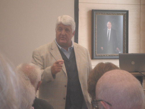Lee Davidson | The Salt Lake Tribune
Rep. Rob Bishop, R-Utah, addresses a town hall meeting in Vernal on Saturday, Aug. 10, 2013