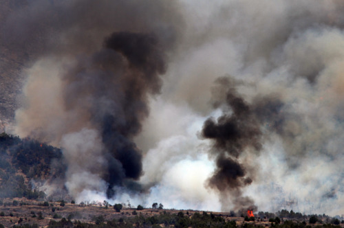 Rick Egan  | The Salt Lake Tribune 

The Skull Valley Fire continues to burn, Monday, August 12, 2013.