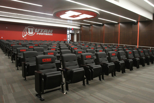 Rick Egan  | The Salt Lake Tribune 

Theatre room in the new Spence and Cleone Eccles Football Center, Thursday, August 15, 2013.