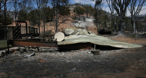 Rick Egan  | The Salt Lake Tribune 

A home burned to the ground in Terra, Utah, Saturday, August 17, 2013.
