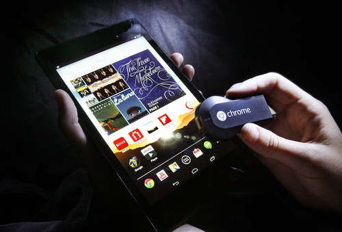 Scott Sommerdorf   |  The Salt Lake Tribune
Last month, Google introduced two new gadgets that will likely ignite the passions of tech fanatics -- a new version of its tablet named the Nexus 7 and a new device called Chromecast that allows you to view content from a tablet or phone on a television.