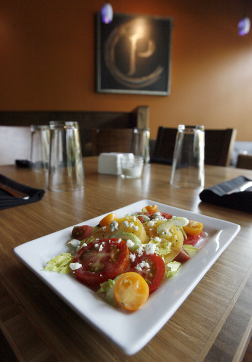 Francisco Kjolseth  |  The Salt Lake Tribune
Avenues Proper & Publick House at 376 8th Ave., recently opened and is offering a variety of menu items made with locally grown products including the Heirloom Tomato Salad for $6. Made with local grower Eli's heirloom tomatoes, celery, blue cheese and malt vinaigrette.