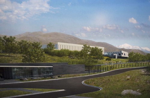 Artist's rendition of the National Security Agency's Utah Data Center at Camp Williams, Thursday, January 6, 2011. The cybersecurity facility is expected be completed and open October 2013.